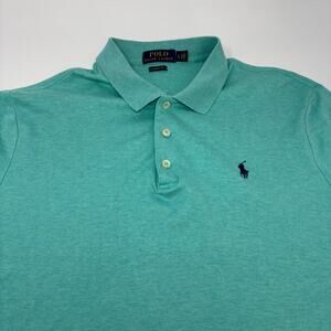 Polo Ralph Lauren Large Mint Green Classic‎ Fit Short Sleeve Cotton Shirt